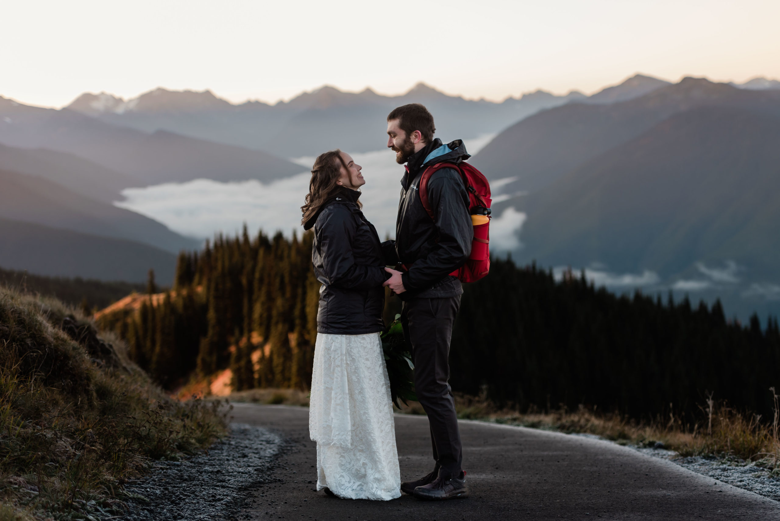 how many people to invite to a wedding? Your wedding should be your special day. This couple adventured together in the mountains, which you can see in the background of them together.